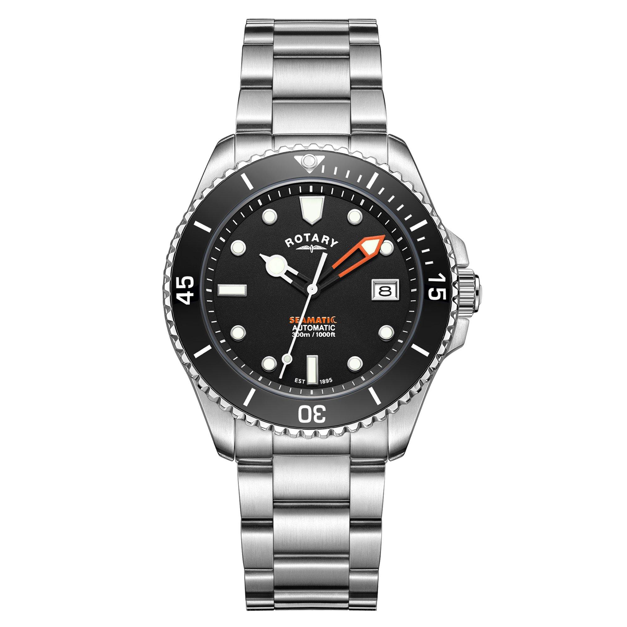 Rotary Seamatic 300 42mm Automatic Watch RGB05430/04 | Black, 42