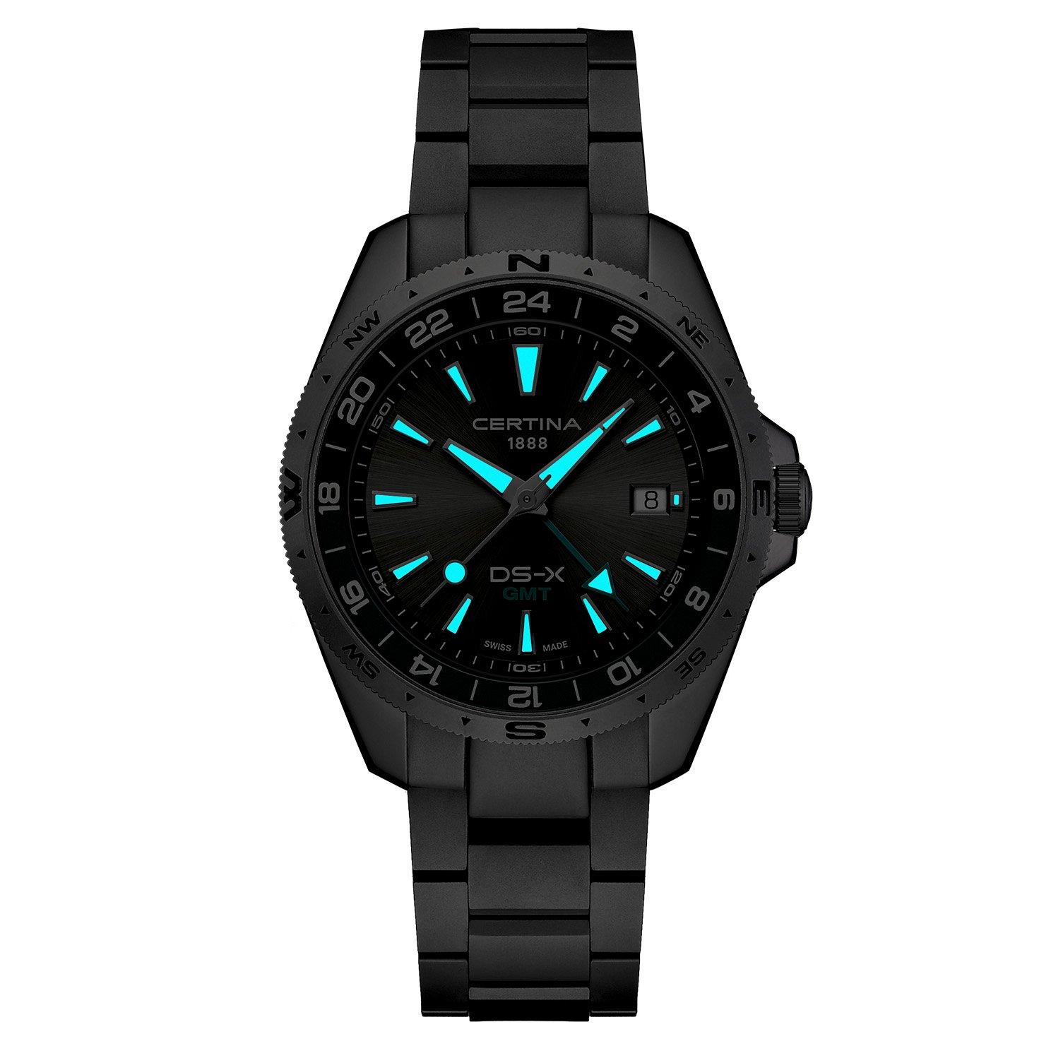 Certina DS-X GMT 41mm Men's Watch C0474521108100 | Grey, 41.2 mm