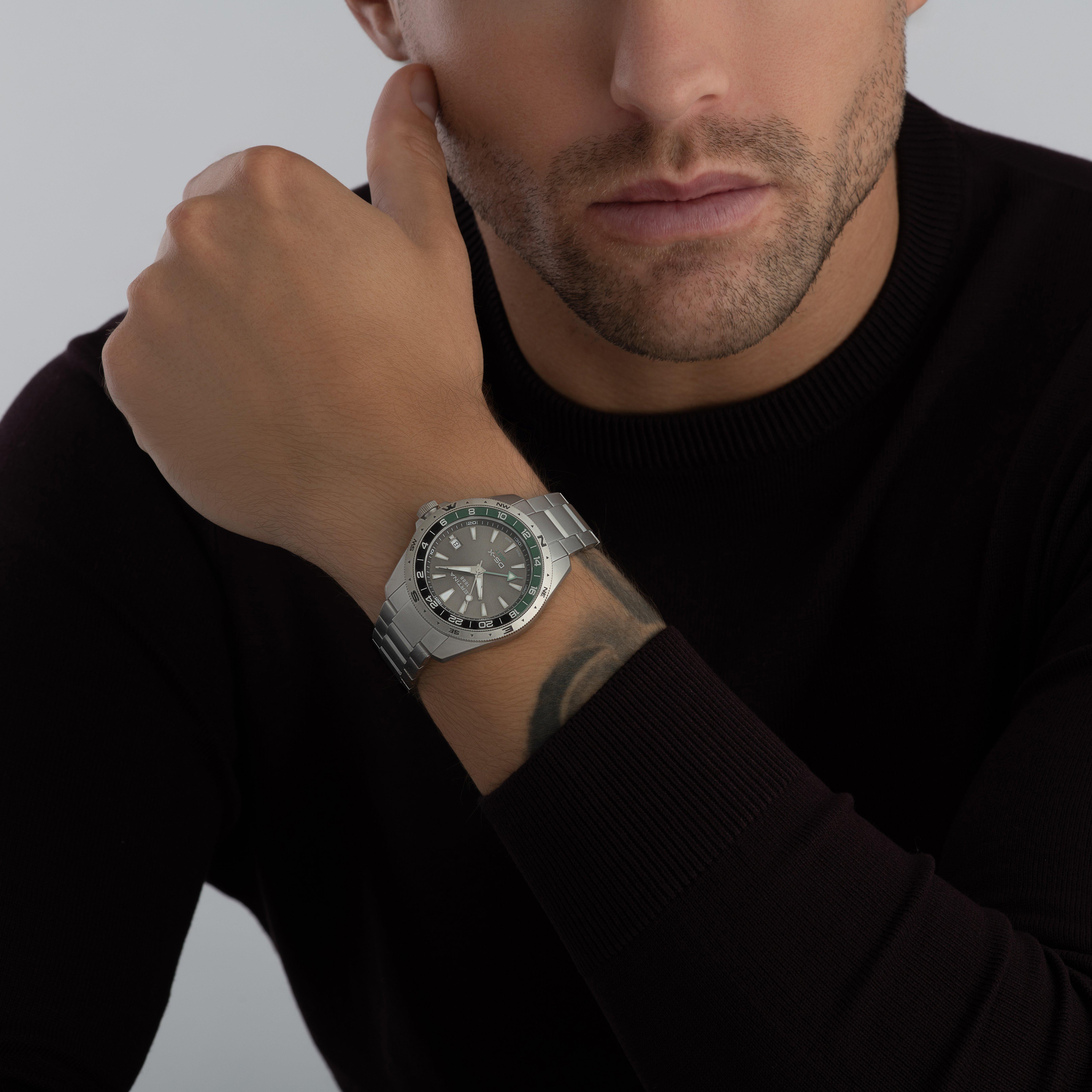 Certina DS-X GMT 41mm Men's Watch C0474521108100 | Grey, 41.2 mm