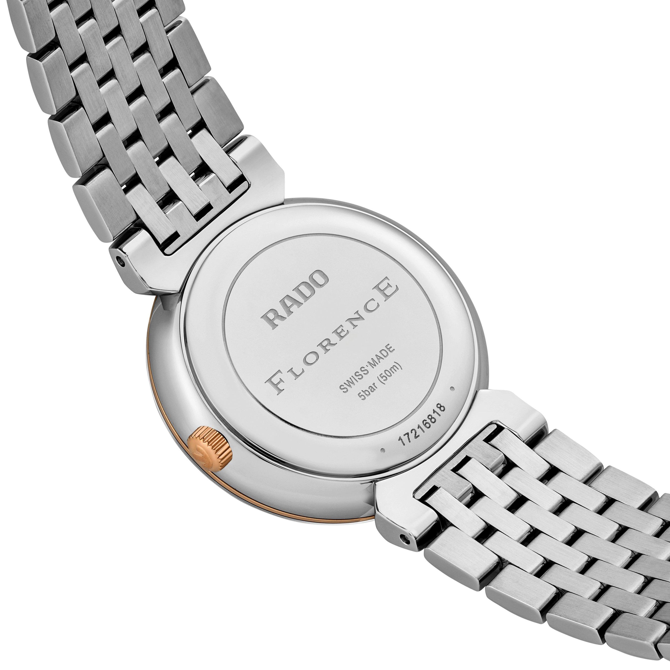 Rado Florence 30mm Stainless Steel and Rose Gold Tone Ladies Watch