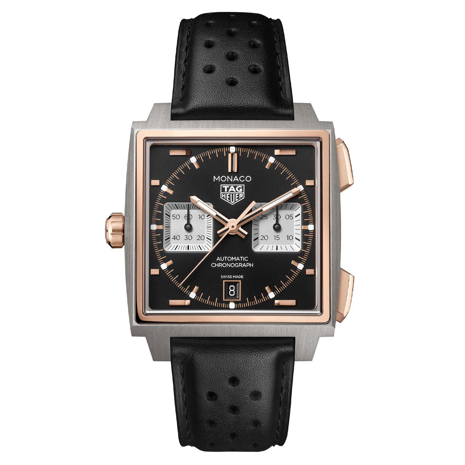 TAG Heuer Monaco 39mm Titanium and 18K 5N Rose Gold Chronograph Automatic Men’s Watch