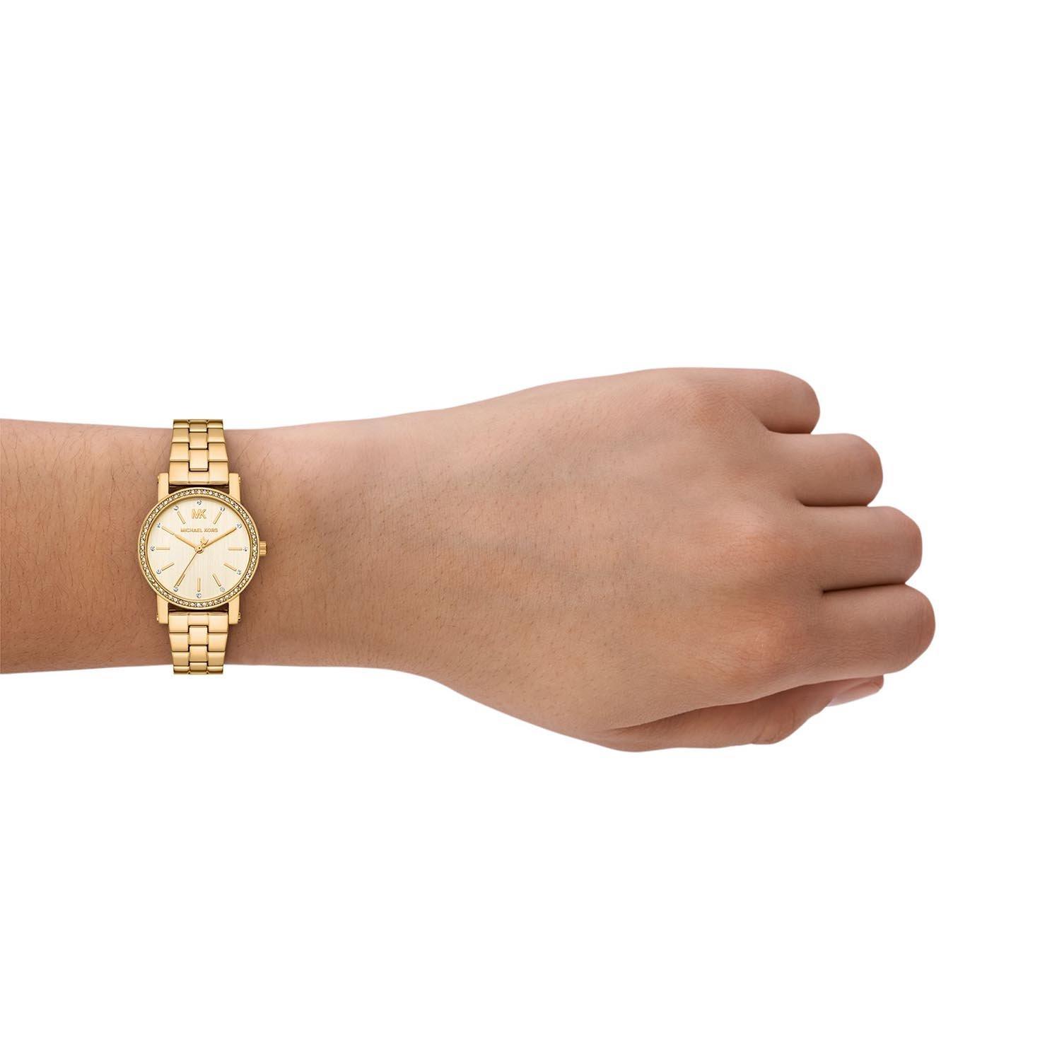 Michael Kors Corey 28mm Yellow Gold Tone Ladies Watch