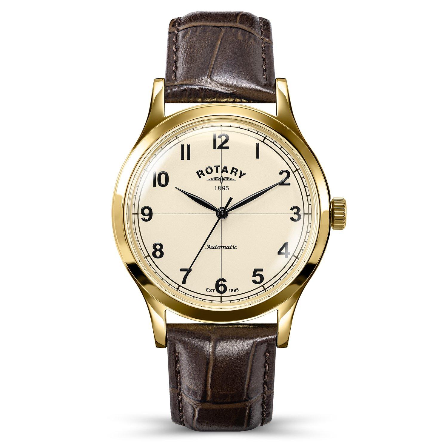 Rotary 1895 40mm Yellow Gold Plated Automatic Men’s Watch