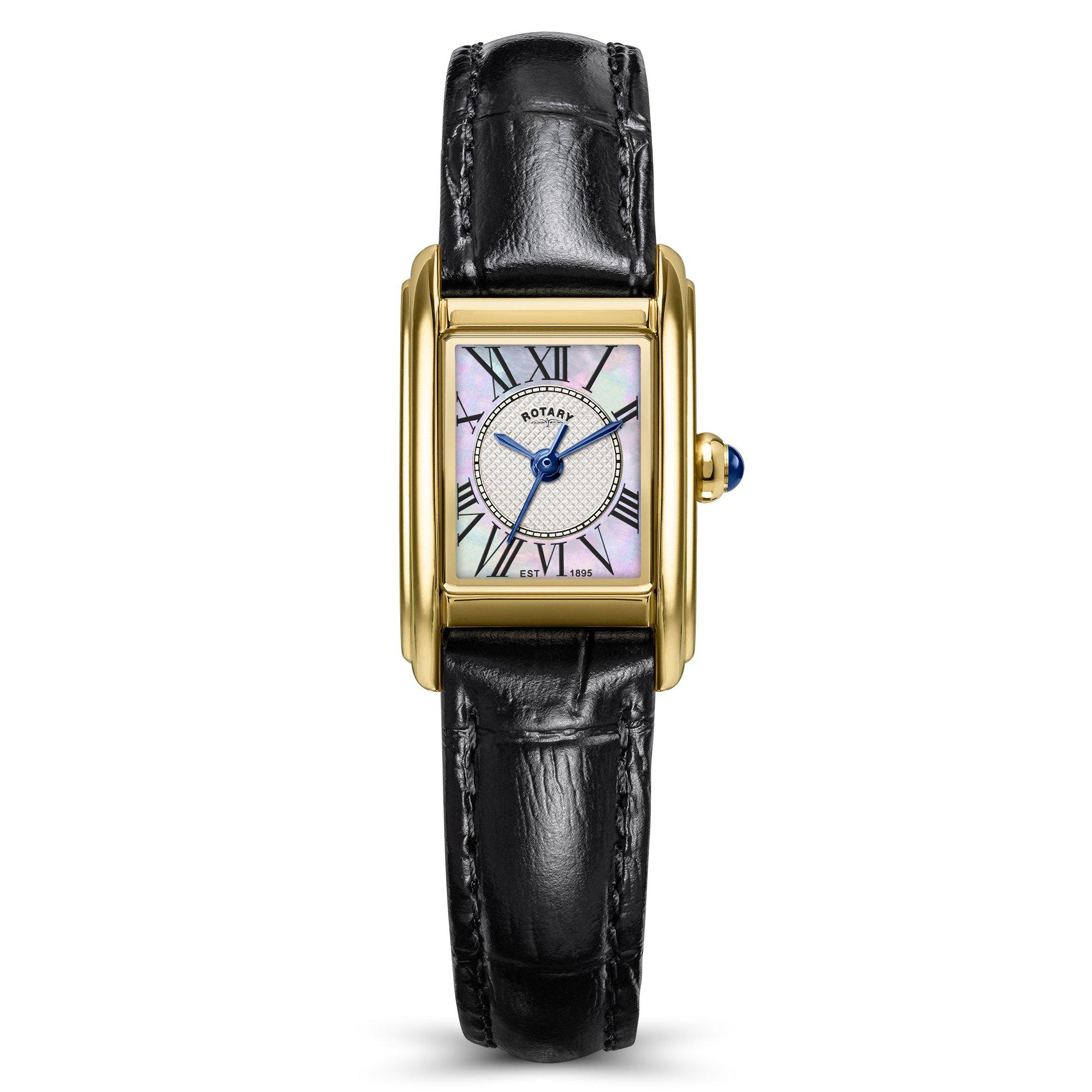 Rotary Heritage Astoria 28mm Yellow Gold Tone Mother of Pearl Ladies Watch
