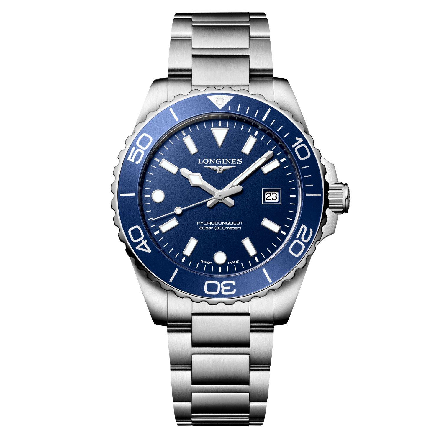 Roジャンク品LONGINES ConquestV.H.P. Quartz Longines HydroConquest Quartz 42mm Men's Watch L37694966 | Blue