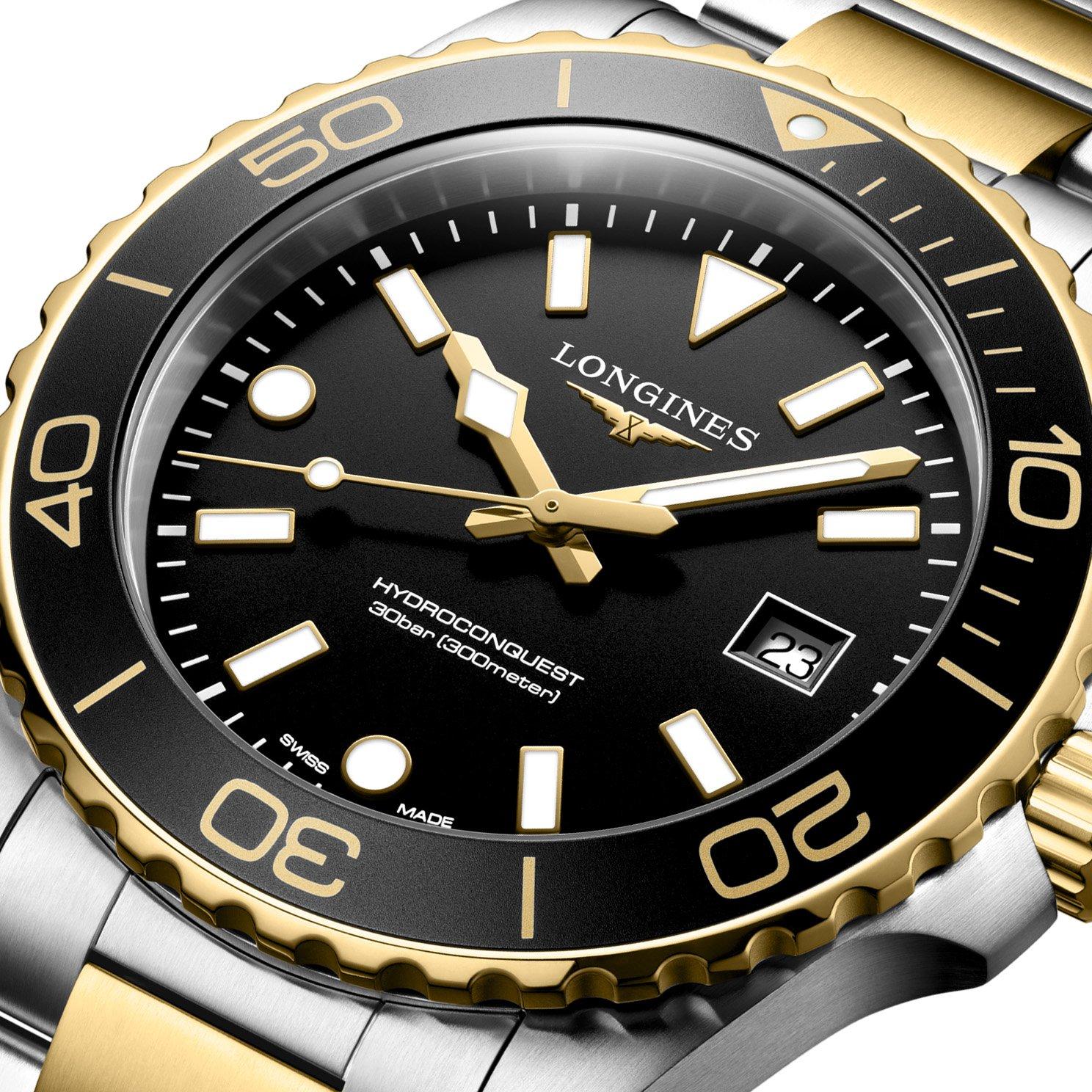 Longines HydroConquest Quartz 42mm Stainless Steel and Yellow Gold