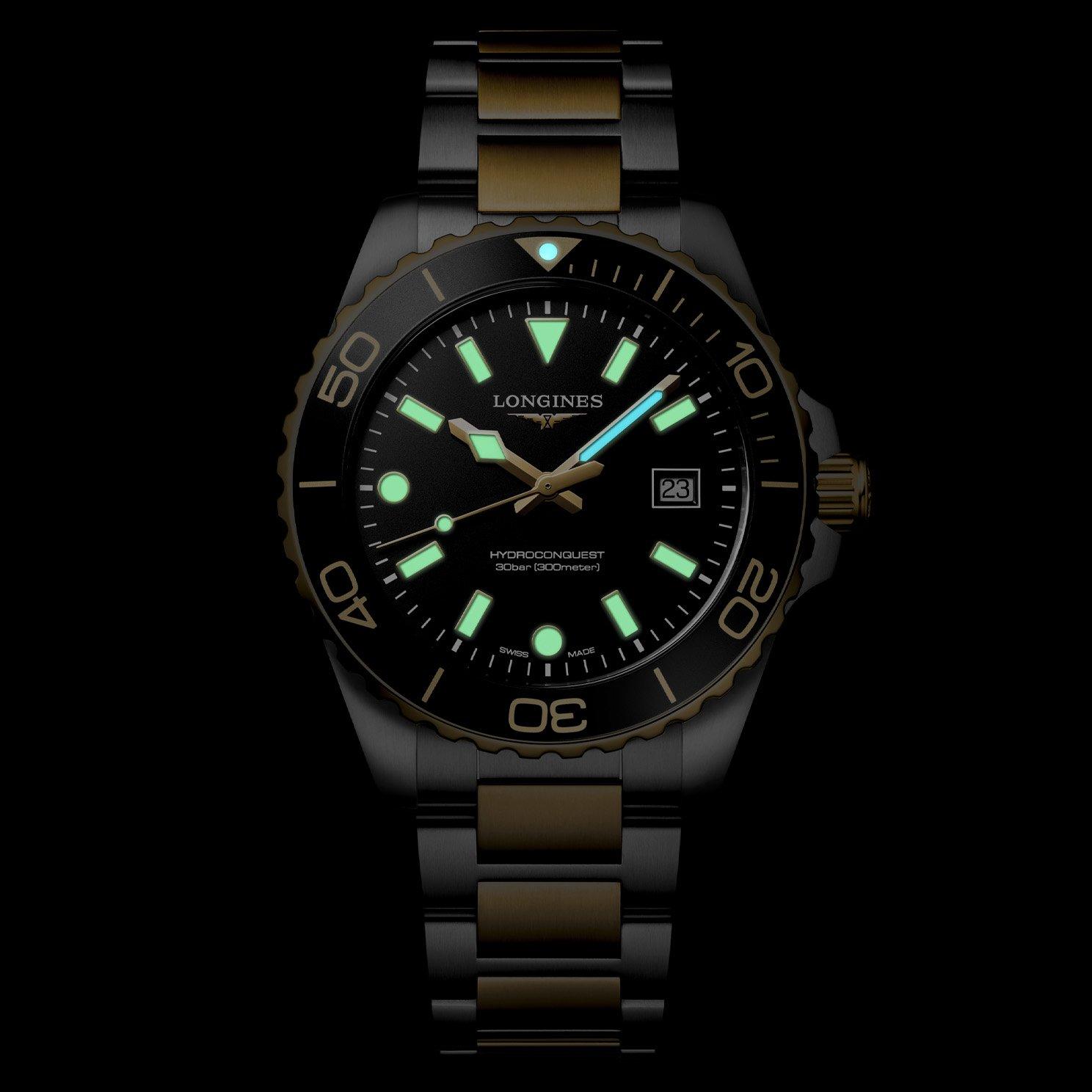 Longines HydroConquest Quartz 42mm Stainless Steel and Yellow Gold