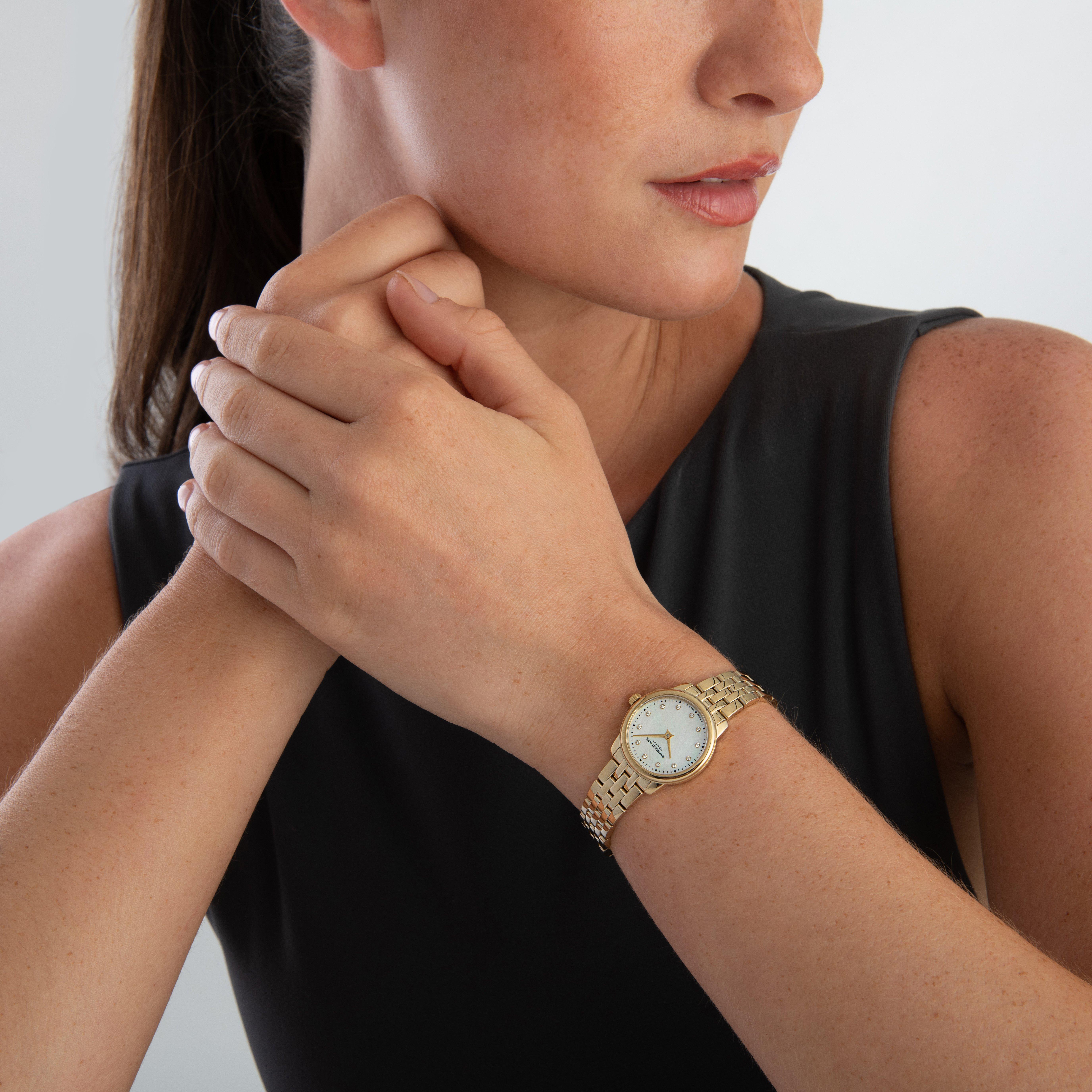 RAYMOND WEIL Toccata Classic 24mm Yellow Gold Tone Mother of Pearl Ladies Watch