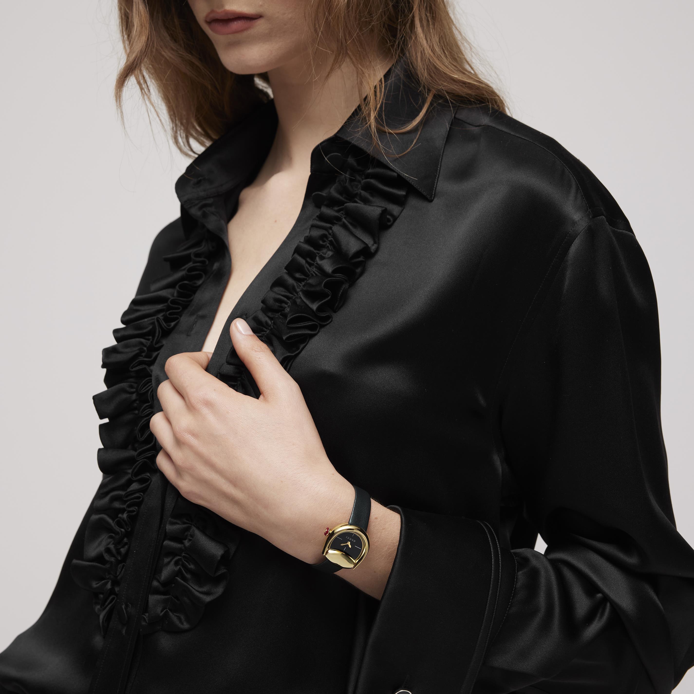 Gucci Horsebit 27mm Yellow Gold Plated Ladies Watch