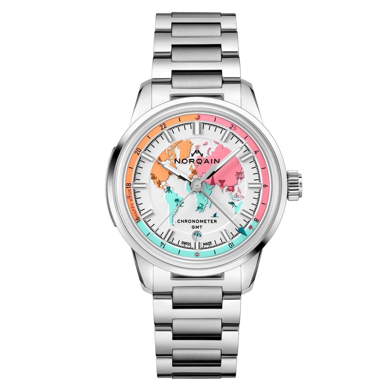 NORQAIN Limited Edition Freedom GMT Enjoy Life “Holiday” 40mm Automatic Watch