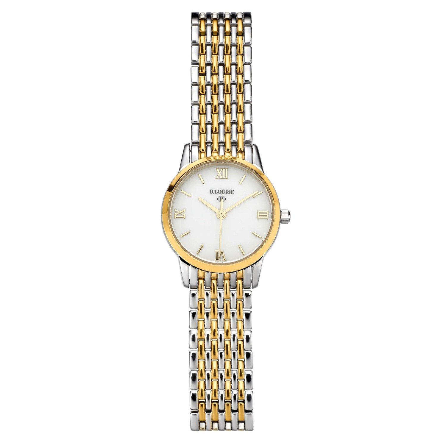 D.LOUISE 20mm Stainless Steel and 14ct Yellow Gold PVD Ladies Watch