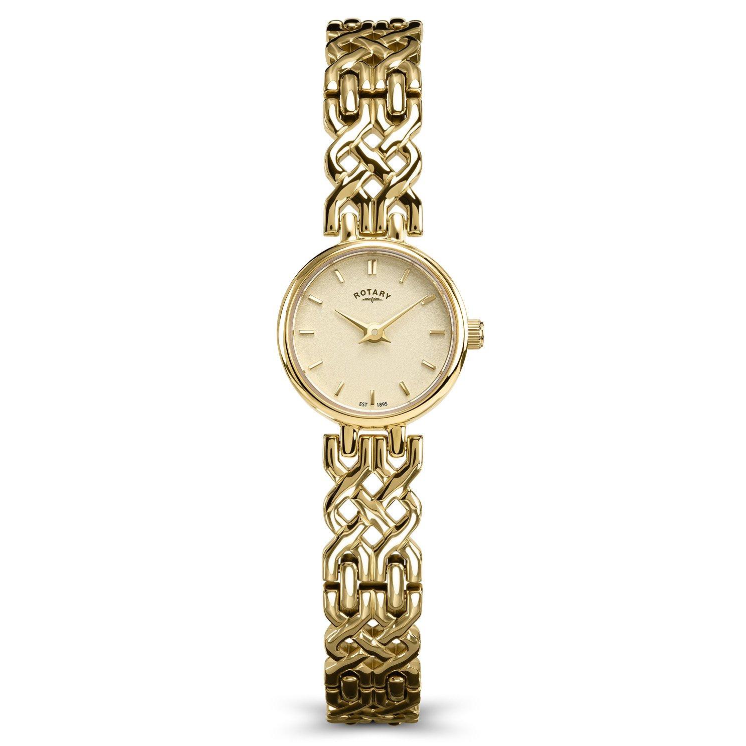 Rotary 1895 21.2mm Yellow Gold Plated Ladies Watch