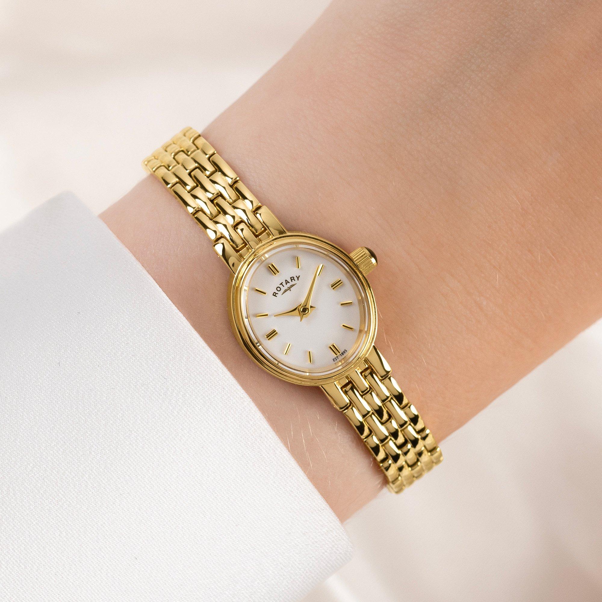 Rotary Cocktail 18mm Yellow Gold PVD Ladies Watch