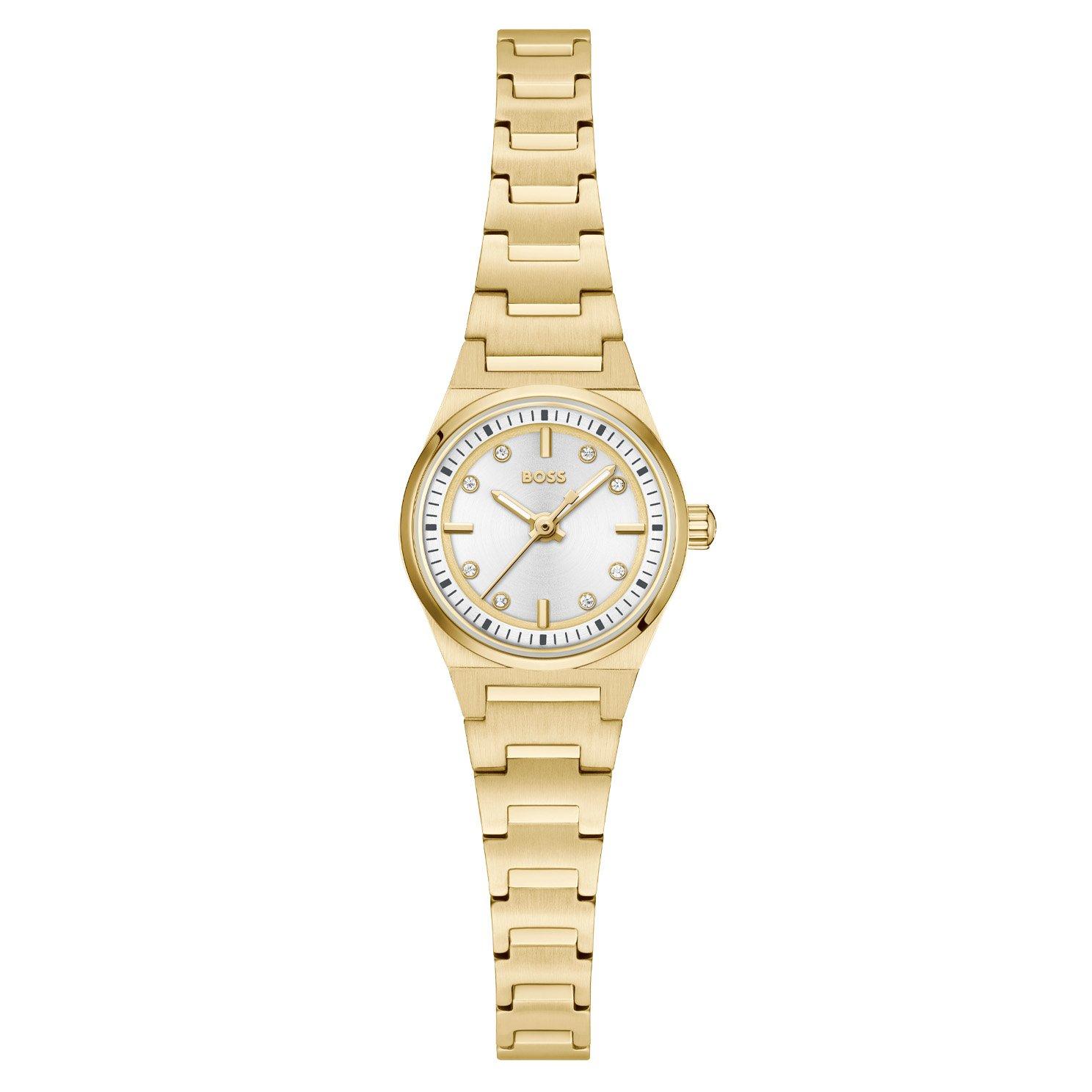 BOSS Candor Gracey 20mm Yellow Gold Plated Crystal Ladies Watch