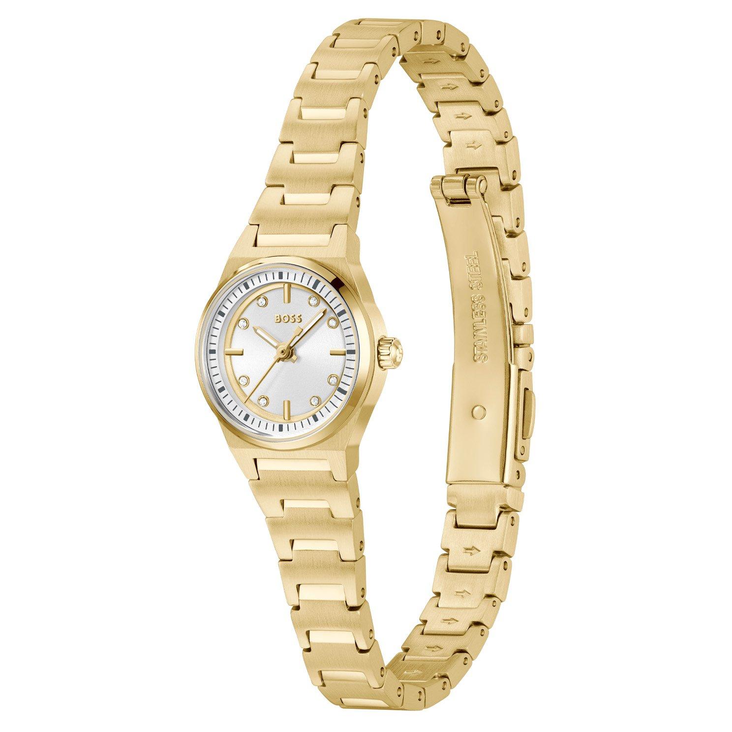 BOSS Candor Gracey 20mm Yellow Gold Plated Crystal Ladies Watch