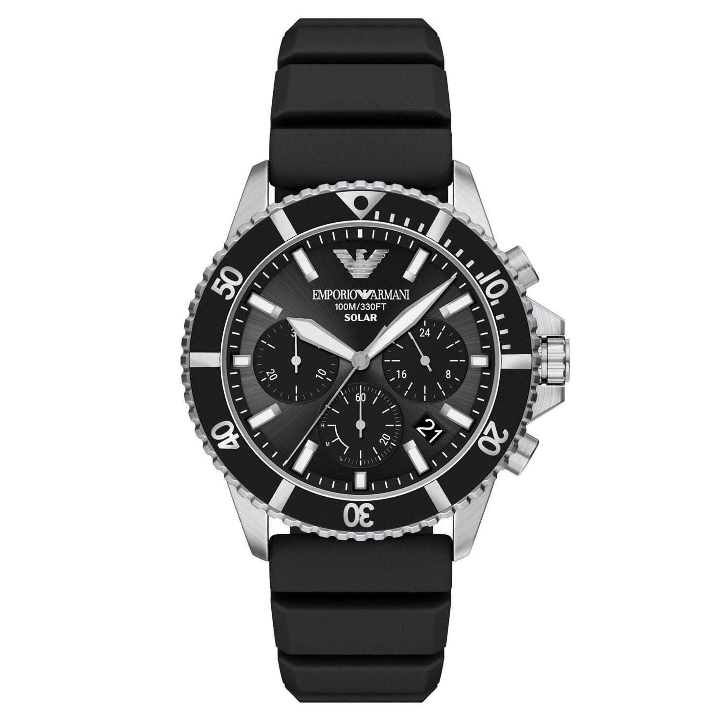 Emporio Armani World Explorer 43mm Stainless Steel Chronograph Men’s Watch