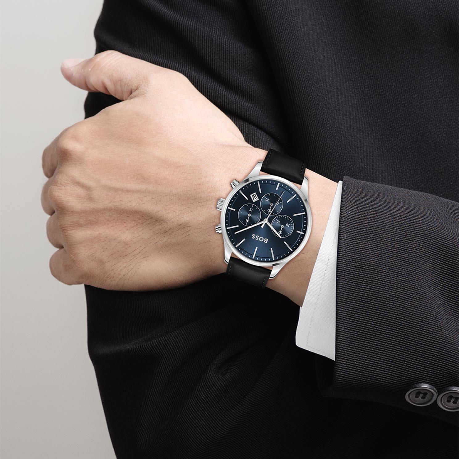 BOSS Avery 42mm Stainless Steel Chronograph  Men's Watch
