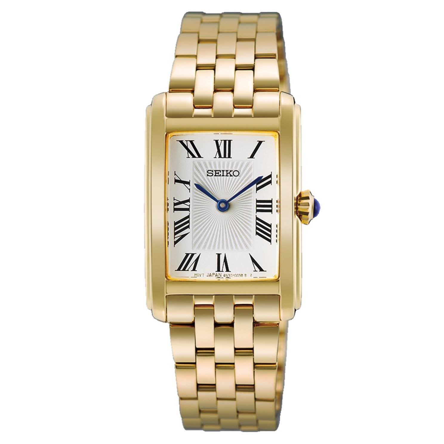 Seiko Essentials 22.2mm Gold Tone Ladies Watch