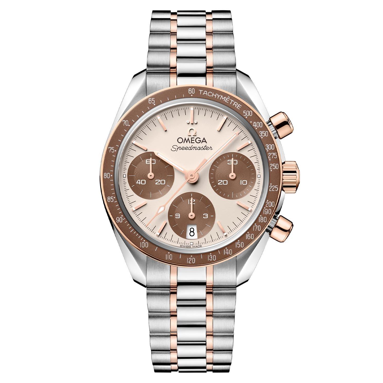 OMEGA Speedmaster 38mm Stainless Steel and 18K Sedna Gold Chronograph Automatic Watch