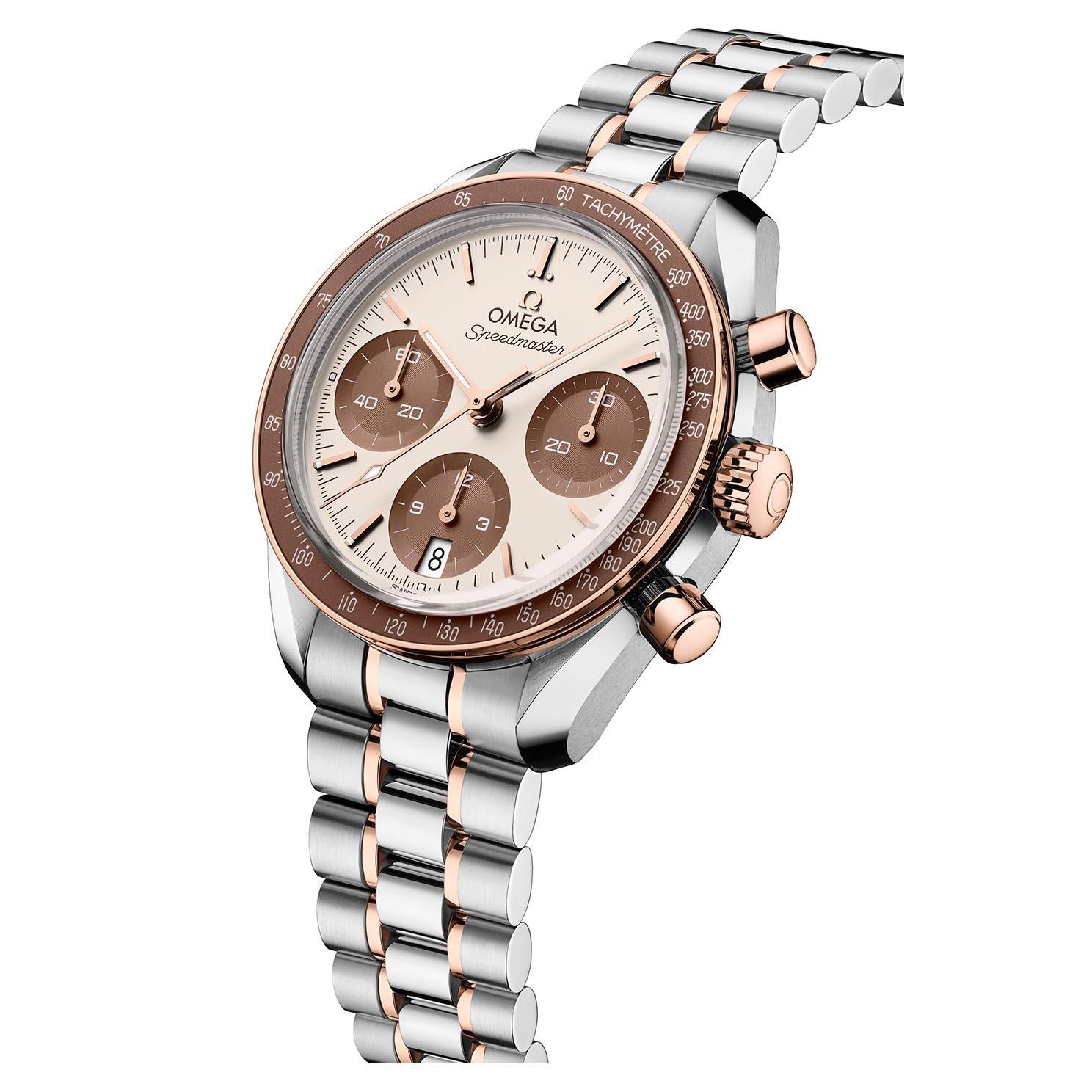 OMEGA Speedmaster 38mm Stainless Steel and 18K Sedna Gold Chronograph Automatic Watch