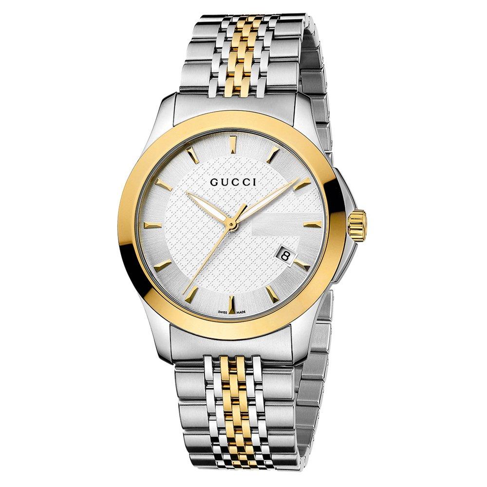 Gucci G Timeless Gold Plated and Stainless Steel Men s Watch