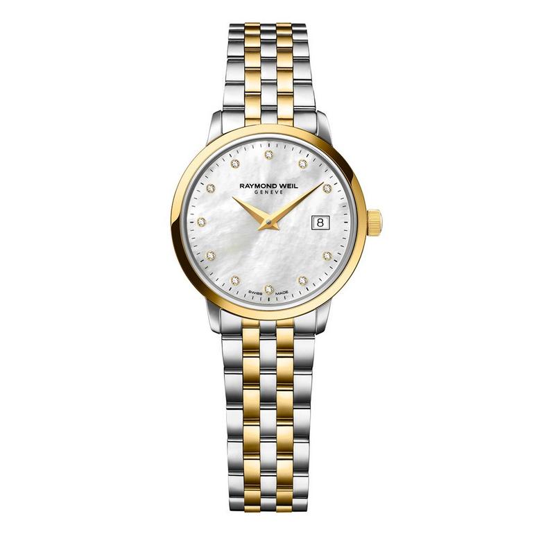 Raymond Weil Toccata Gold Plated and Stainless Steel Diamond Ladies Watch