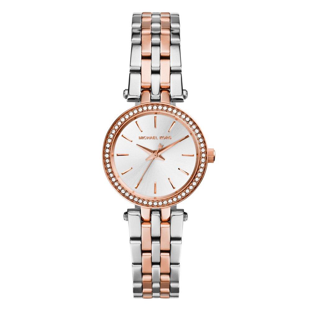 Michael Kors Darci Mini 26mm Stainless Steel and Rose Gold Tone Crystal Ladies Watch