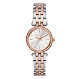 Michael Kors Darci Mini Rose Gold Tone and Stainless Steel Crystal Ladies Watch
