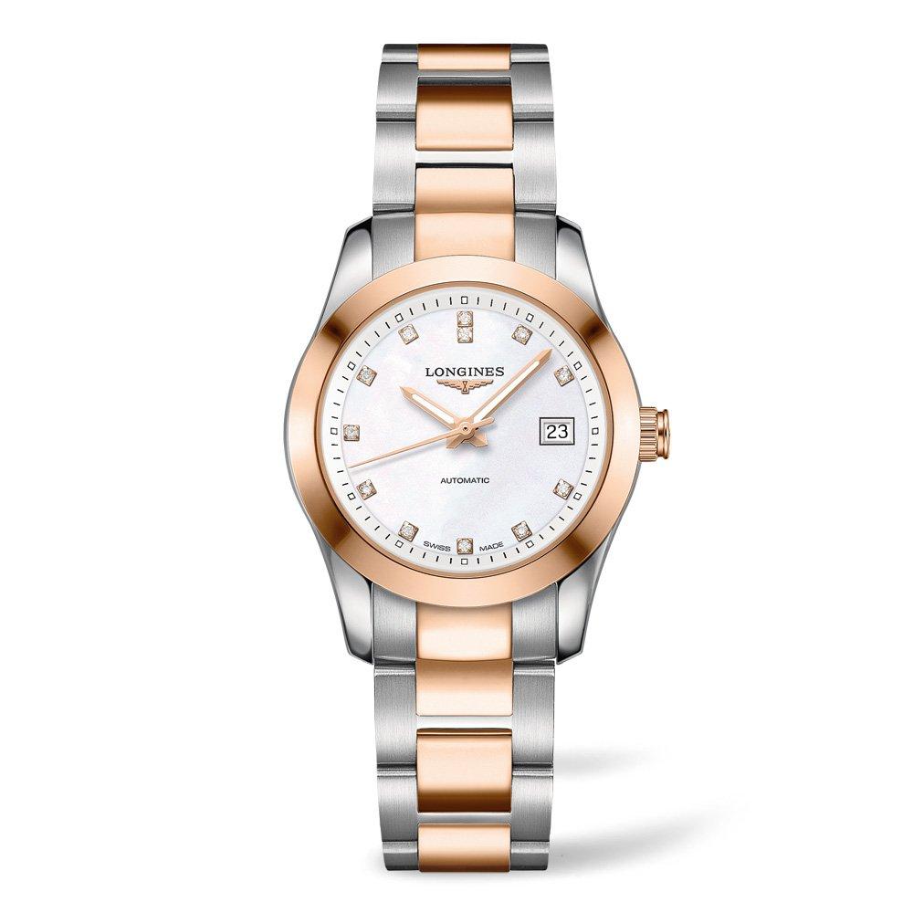 Longines Conquest Classic 18ct Rose Gold Plated Stainless Steel