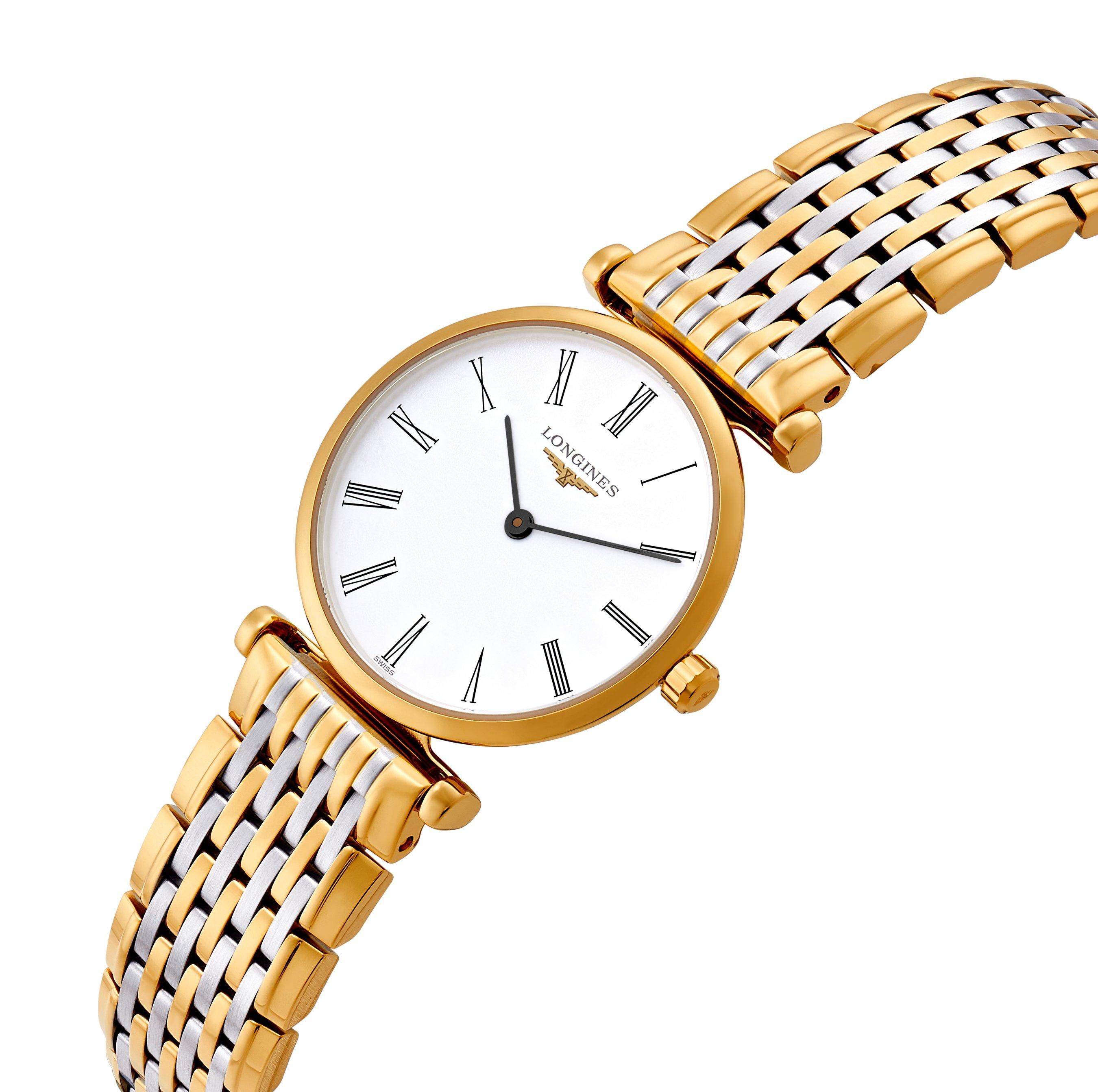 LONGINES レディース 腕時計 手巻き オーバル ゴールド Longines La Grande Classique Gold Plated and Stainless Steel