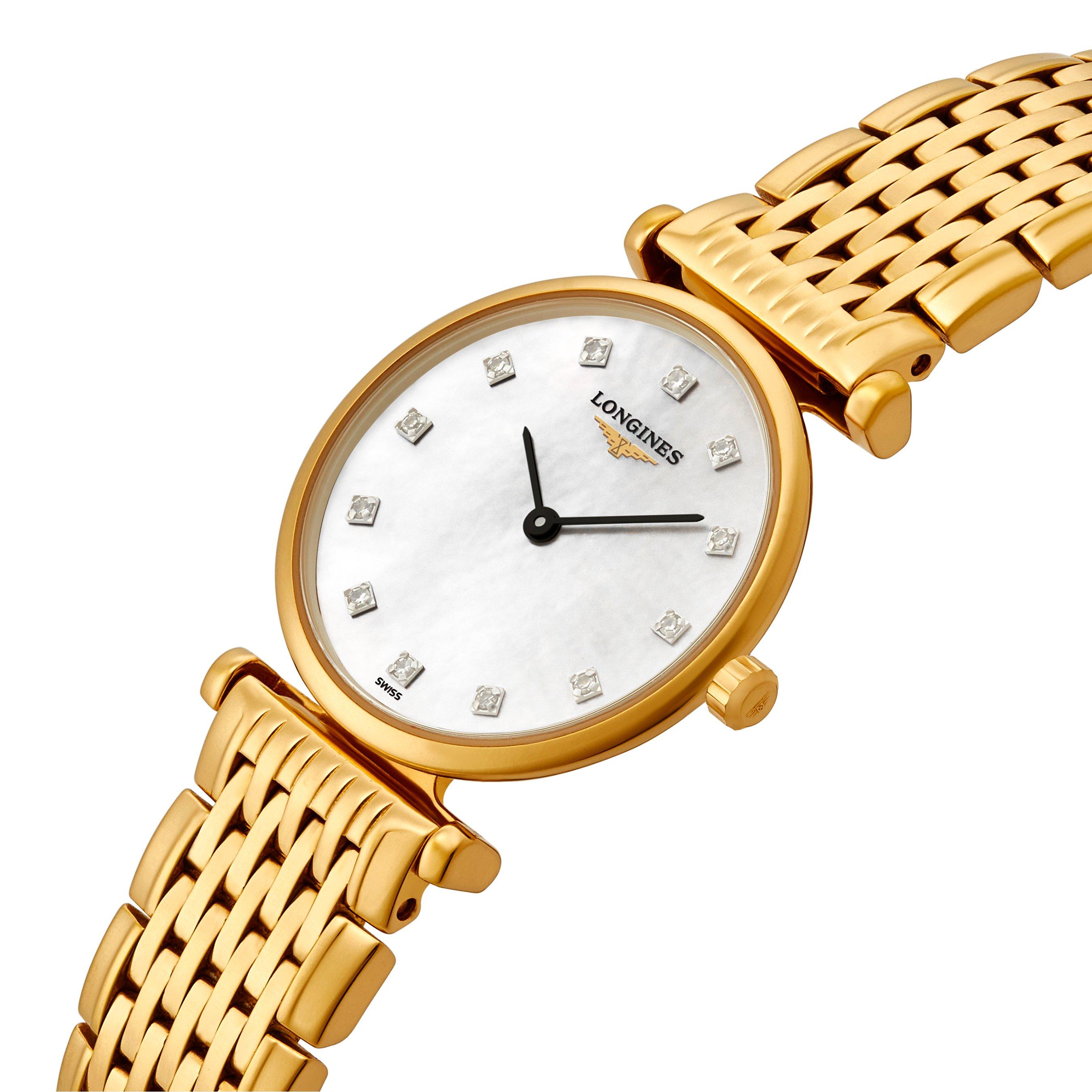 Longines La Grande Classique Gold Plated Diamond Ladies Watch