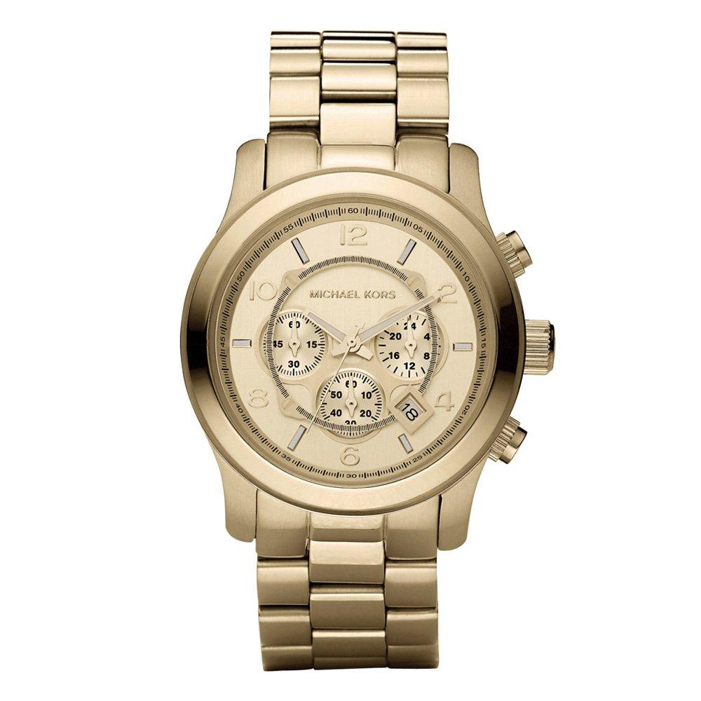 Michael Kors Runway Gold Tone Chronograph Men's Watch MK8077 | 46 mm ...