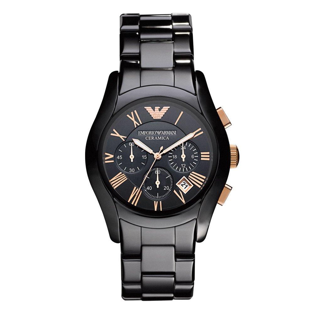 armani gold and black watch