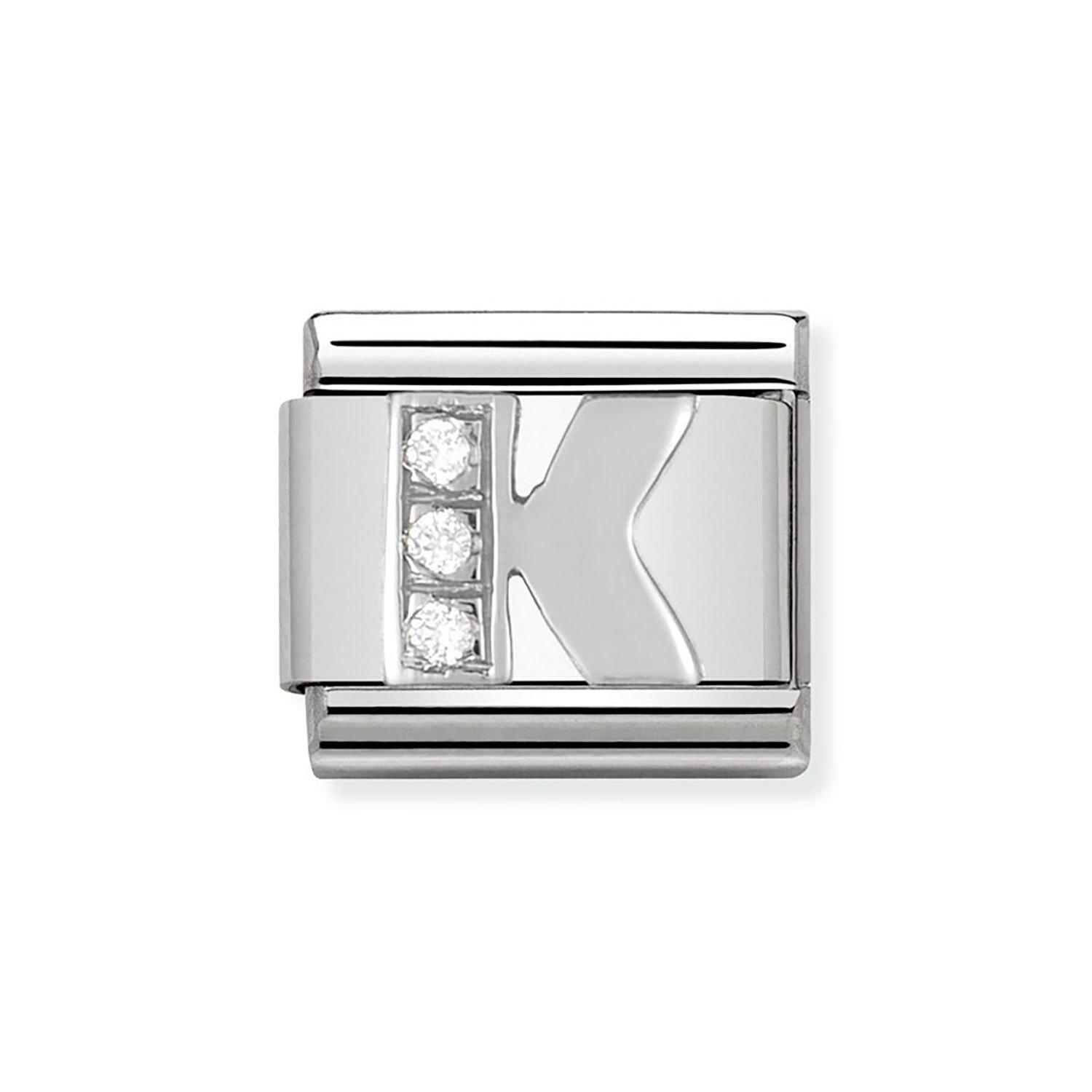 Nomination Composable Stainless Steel Cubic Zirconia K Link
