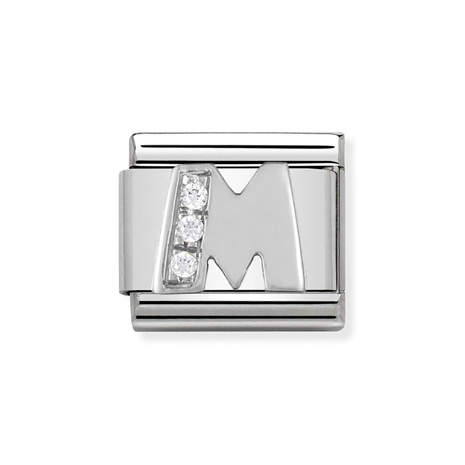 Nomination Composable Stainless Steel Cubic Zirconia Initial M Charm