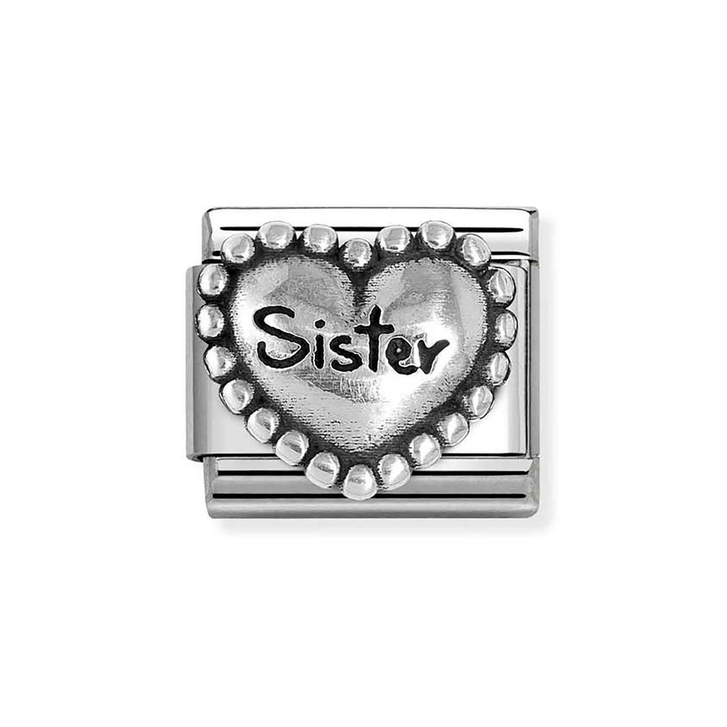Nomination Composable Stainless Steel Heart Sister Charm