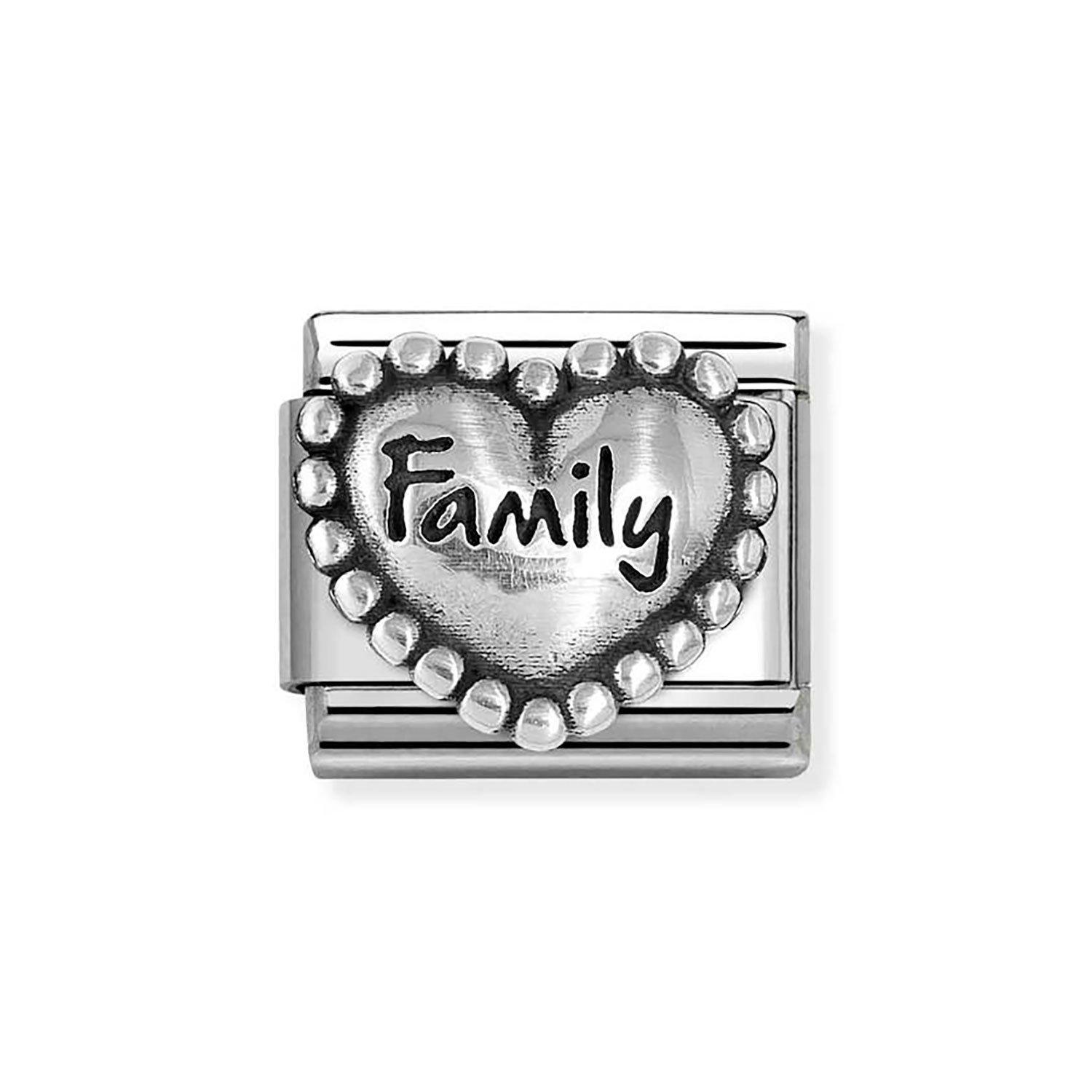 Nomination Composable Stainless Steel Heart Family Charm