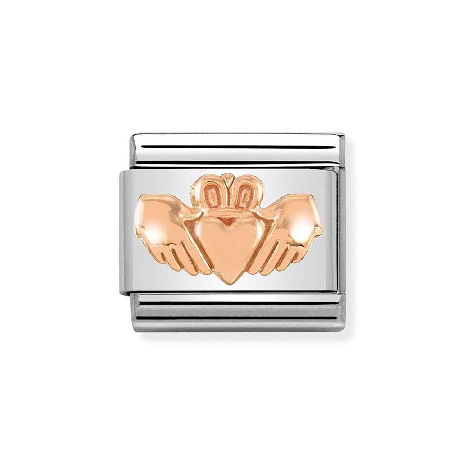 Nomination Composable Stainless Steel and Rose Gold Plated Claddagh Charm