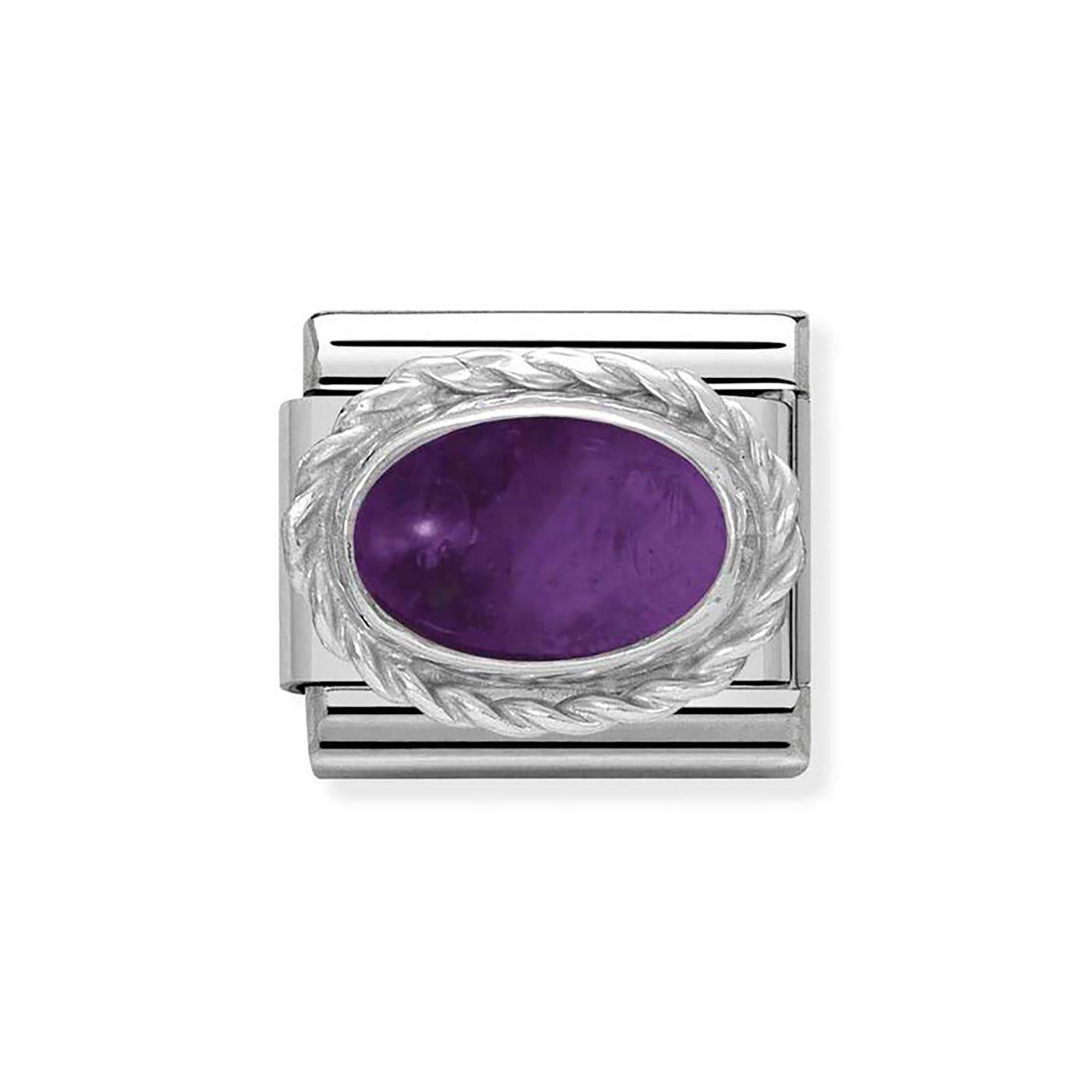 Nomination Composable Stainless Steel Amethyst February Birthstone Charm