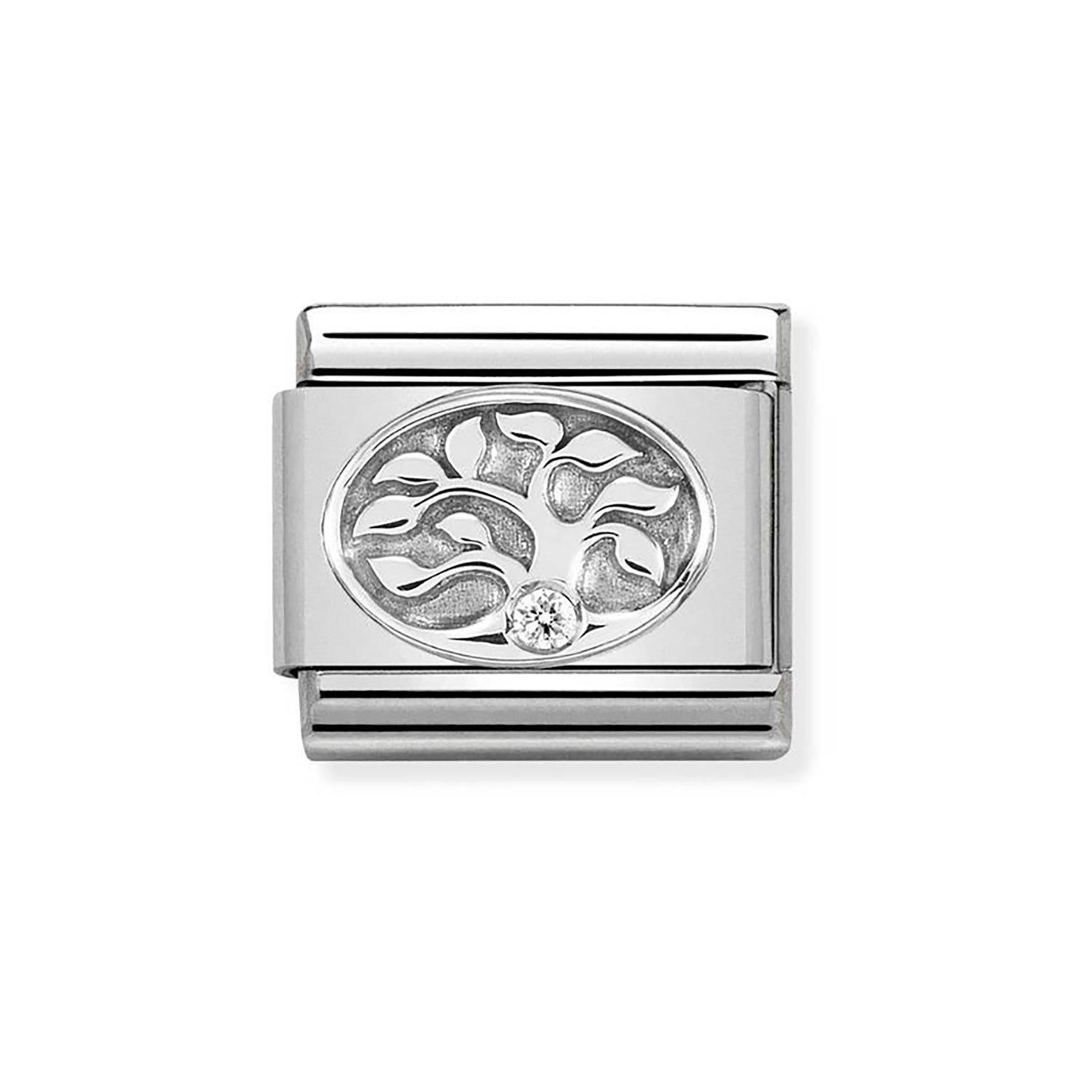 Nomination Composable Stainless Steel Cubic Zirconia Tree of Life Charm