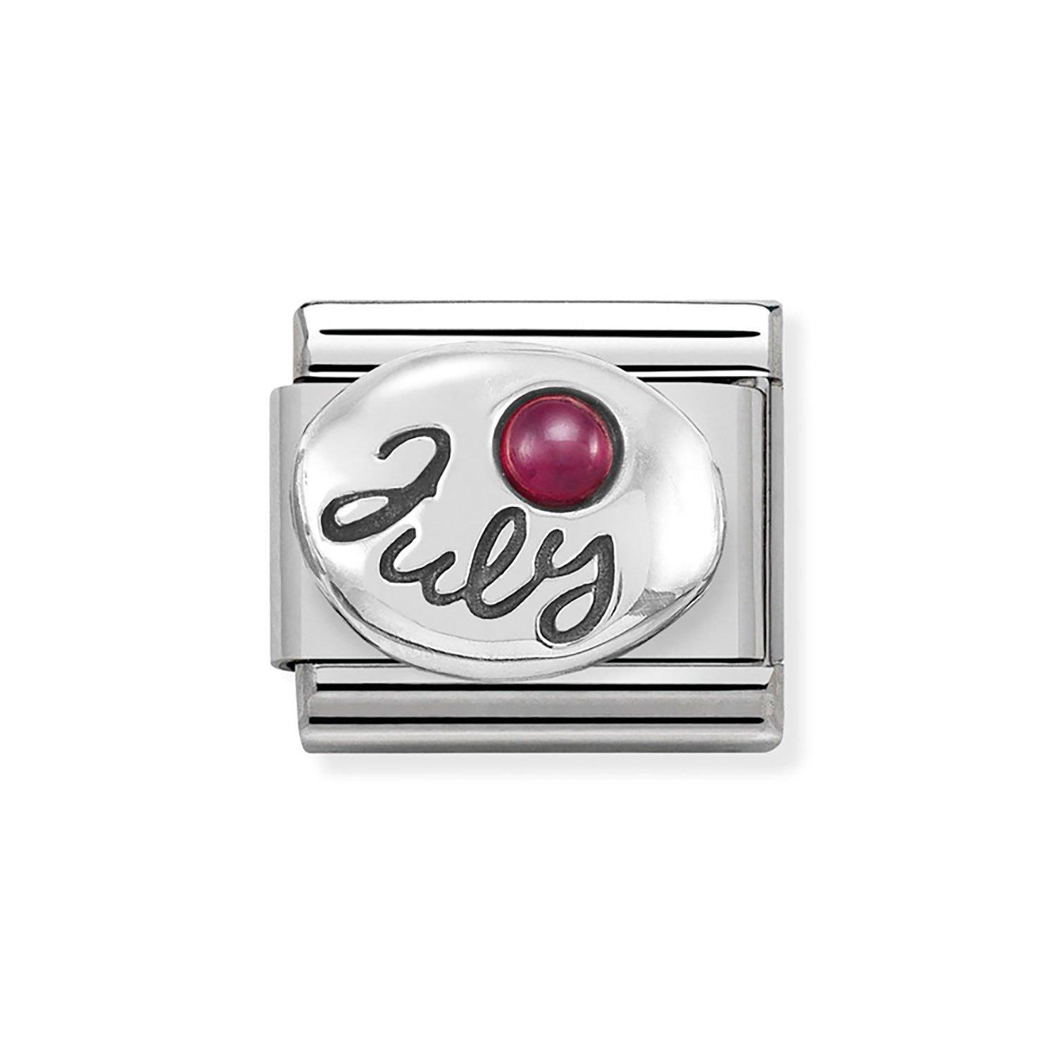 Nomination Composable Stainless Steel Ruby July Birthstone Charm