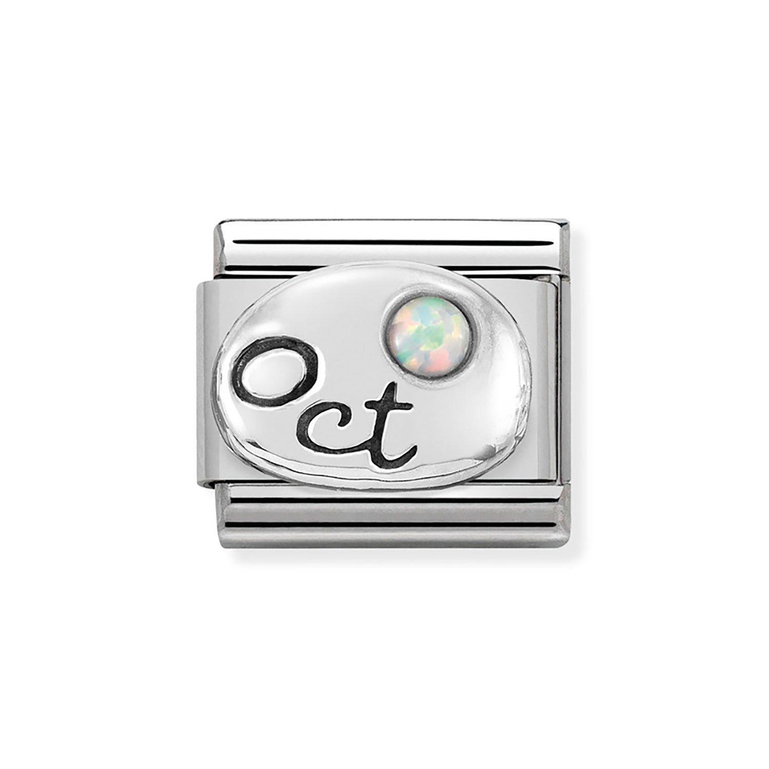 Nomination Composable Stainless Steel Opal October Birthstone Charm