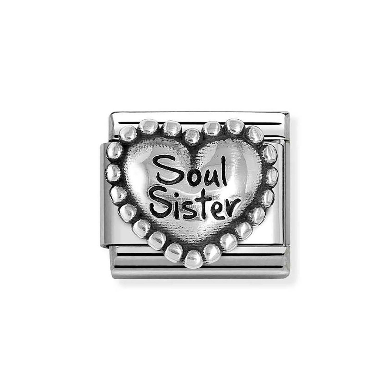 Nomination Composable Stainless Steel Soul Sister Heart Charm