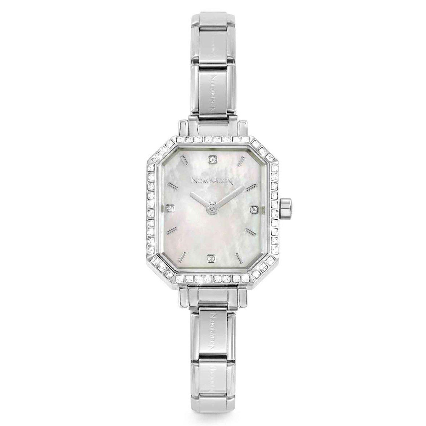 Nomination Paris 23mm Stainless Steel Mother of Pearl Cubic Zirconia Ladies Watch