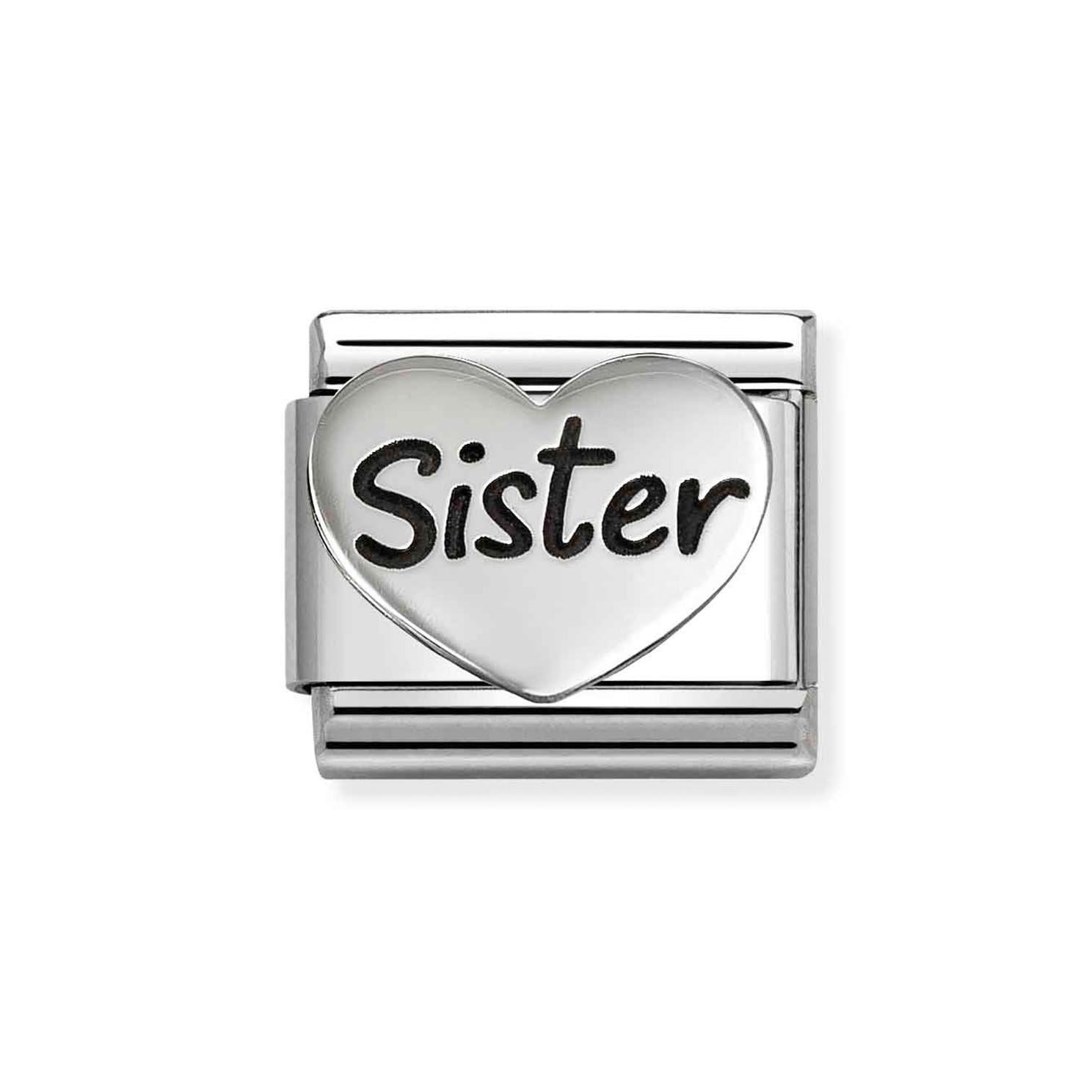 Nomination Composable Stainless Steel Sister Heart Charm