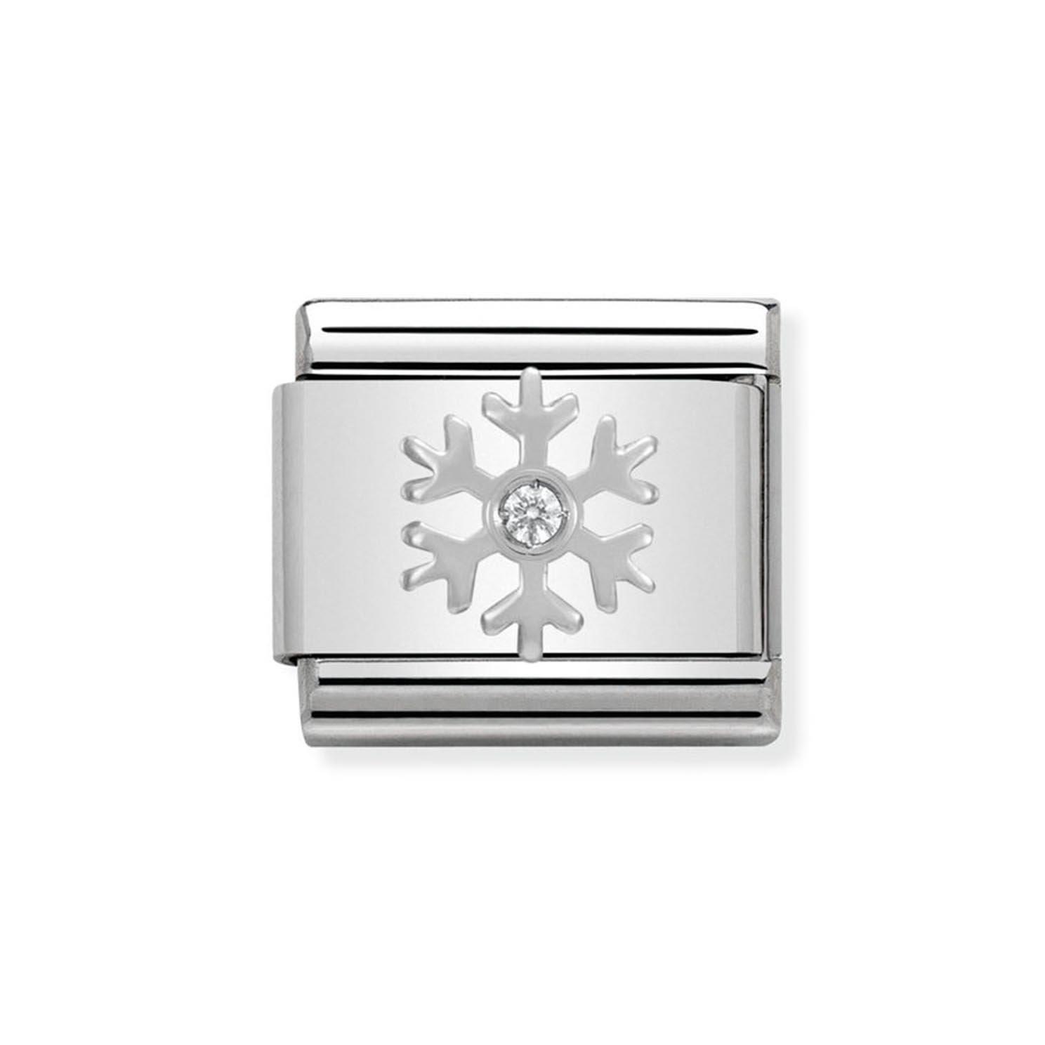 Nomination Stainless Steel Cubic Zirconia Snowflake Charm
