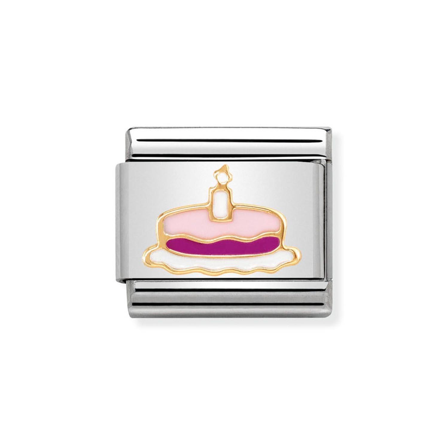 Nomination Stainless Steel Bonded Yellow Gold Cake Charm