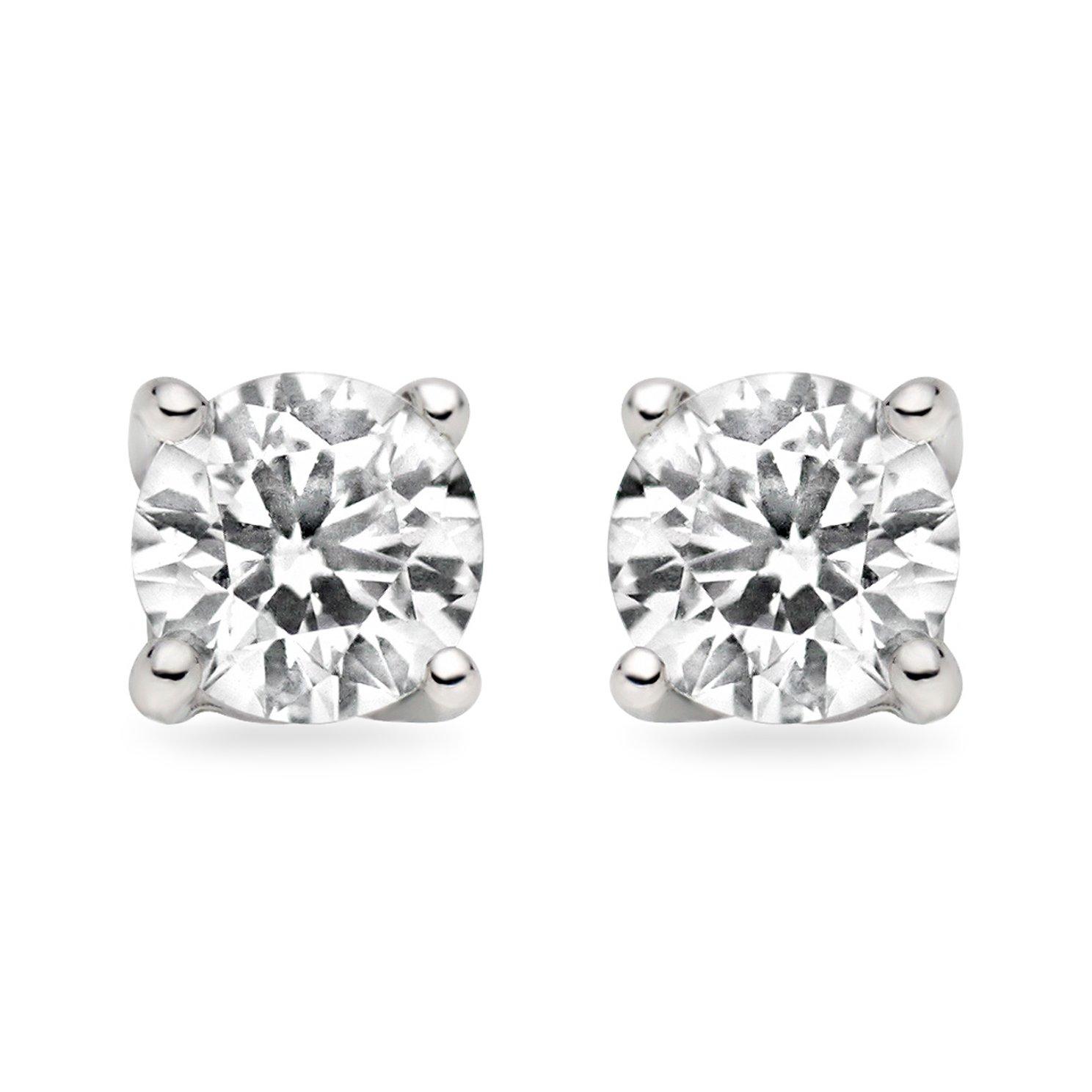 Diamond and 2025 platinum earrings