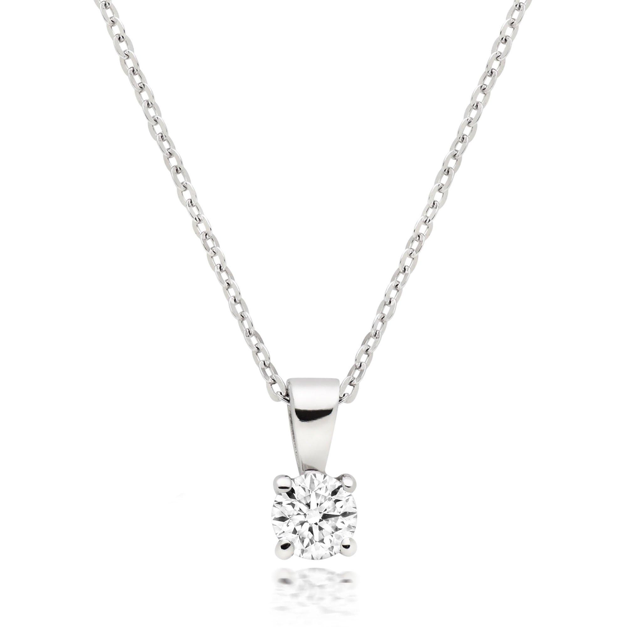 Platinum Diamond Solitaire Pendant