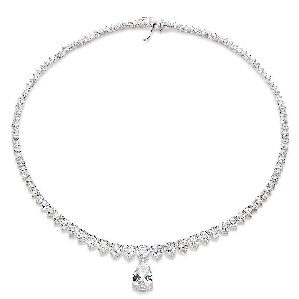 Cubic zirconia sale necklace uk